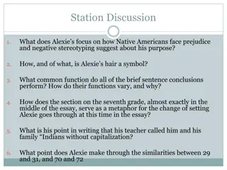 Understanding the Portrayal of Native American Identity in Alexie's Work