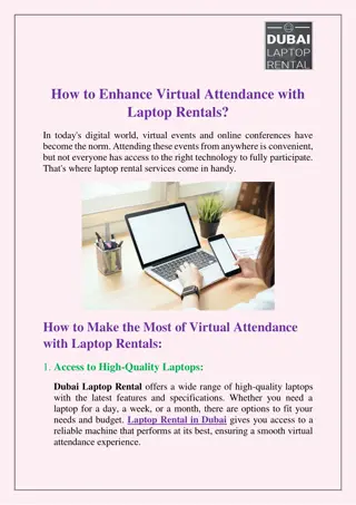 How to Enhance Virtual Attendance with Laptop Rentals?