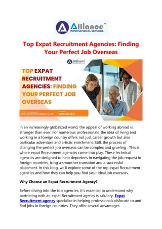 Top Expat Recruitment Agencies: Finding Your Perfect Job Overseas