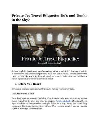 Private Jet Travel Etiquette_ Do's and Don'ts in the Sky