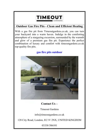 Outdoor Gas Fire Pits - Clean and Efficient Heating