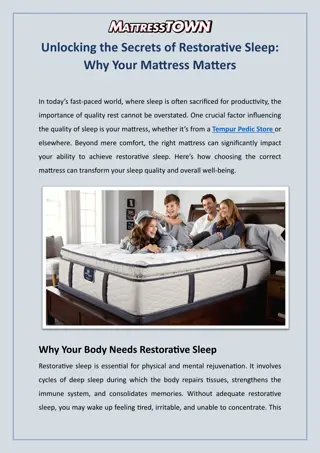 Discover Premium Comfort at the Tempur-Pedic Store - MyMattressTown