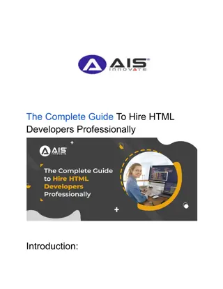 The Complete Guide To Hire HTML Developers Professionally