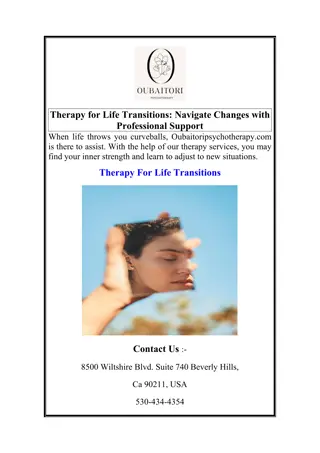 Therapy for Life Transitions Navigate Changes with Professional Support