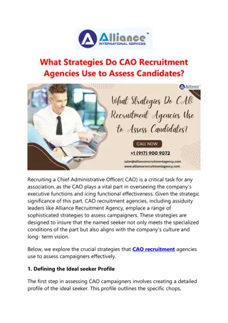 What Strategies Do CAO Recruitment Agencies Use to Assess Candidates?