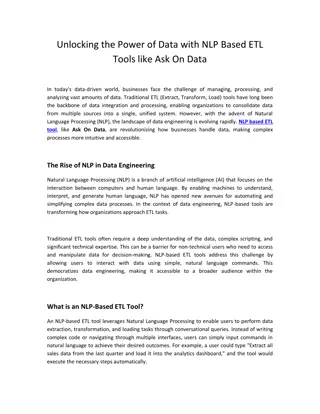 Unlocking the Power of Data with NLP Based ETL Tools like Ask On Data