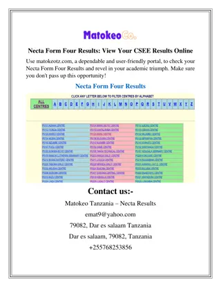 Necta Form Four Results View Your CSEE Results Online