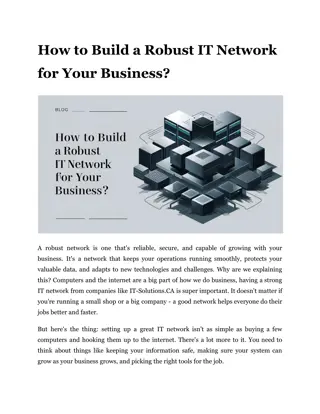 How to Build a Robust IT Network for Your Business?