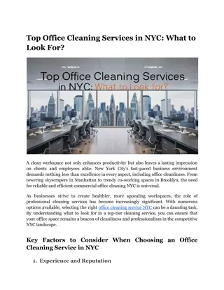 Top Office Cleaning Services in NYC_ What to Look For