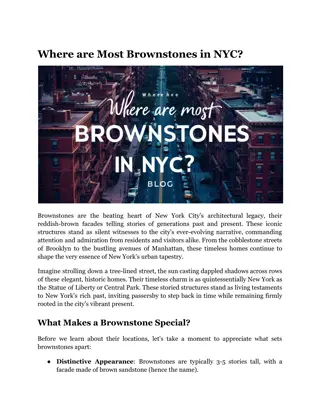 Where are Most Brownstones in NYC?