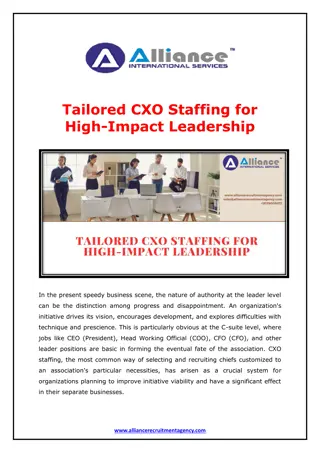 Tailored CXO Staffing for High-Impact Leadership