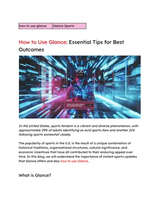 How to Use Glance_ Essential Tips for Best Outcomes