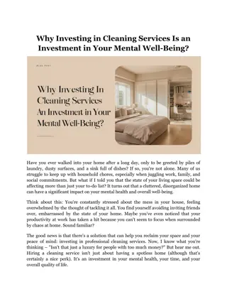 Why Investing in Cleaning Services Is an Investment in Your Mental Well-Being_