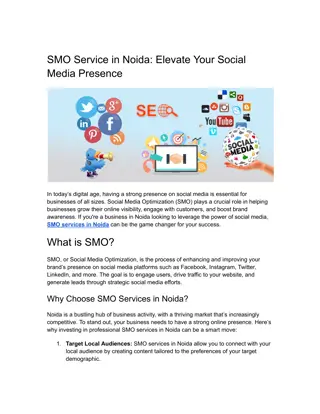 SMO Service in Noida Elevate Your Social Media Presence             .      . .