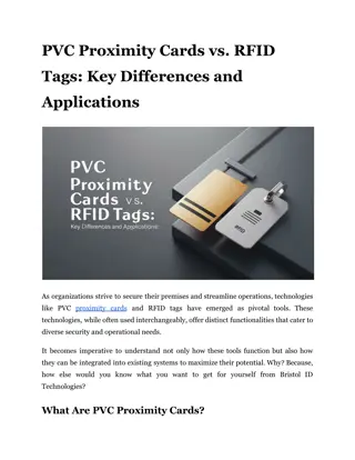 PVC Proximity Cards vs. RFID Tags_ Key Differences and Applications