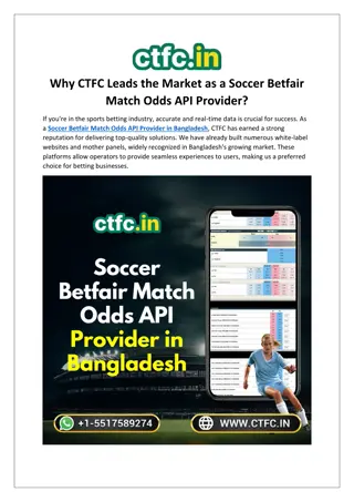 Leading Soccer Betfair Match Odds API Provider in Bangladesh