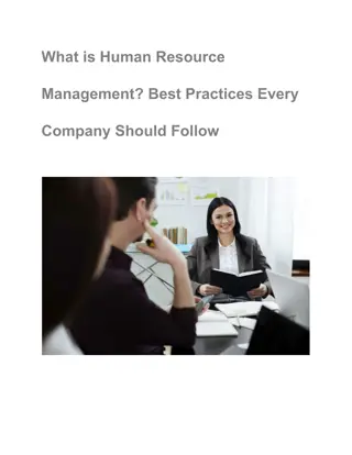 What is Human Resource Management Best Practices Every Company Should Follow