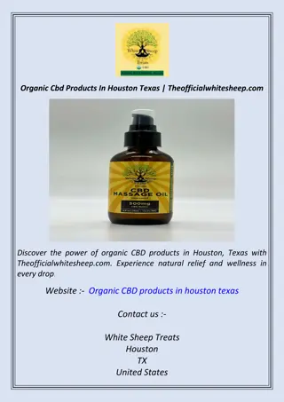 Organic Cbd Products In Houston Texas | Theofficialwhitesheep.com