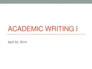 Academic Writing Assignment: Compare/Contrast Essay Guidelines