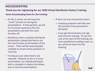 Virtual Distributor Factory Training 2020 Overview