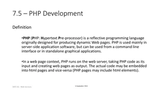 Introduction to PHP Development for Web Services