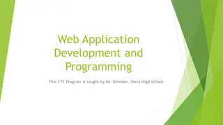 Web Application Development and Programming CTE Program Overview