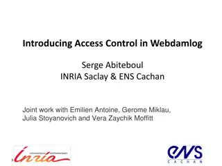 Understanding Access Control and Data Management in Webdamlog