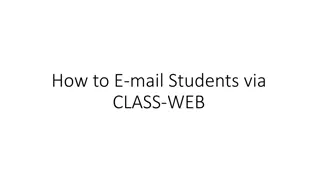 How to Email Students via CLASS-WEB