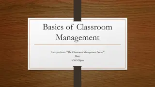 Classroom Management Strategies and Techniques Workshop Overview