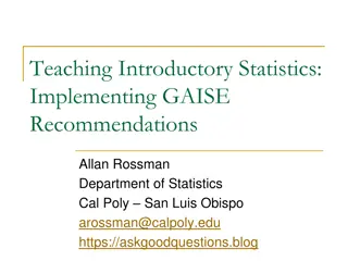 Enhancing Introductory Statistics Instruction with GAISE Recommendations