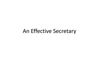 Duties and Responsibilities of an Effective Secretary