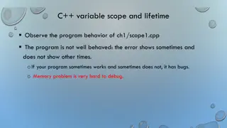 C++ Variable Scope and Lifetime