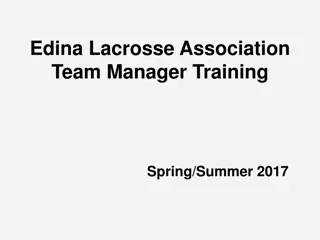 Edina Lacrosse Association Team Manager Guidelines