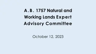 Recommendations for Natural and Working Lands Conservation