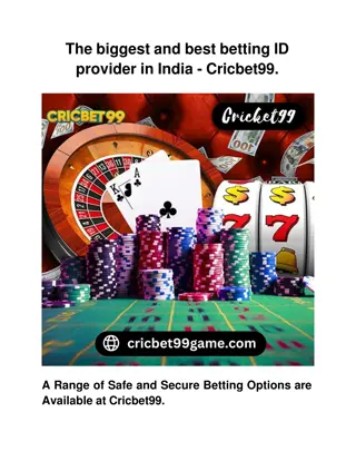 The biggest and best betting ID provider in India - Cricbet99