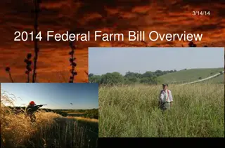 Overview of 2014 Federal Farm Bill Provisions