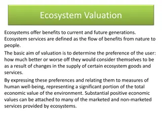 Ecosystem Valuation and Non-Market Techniques