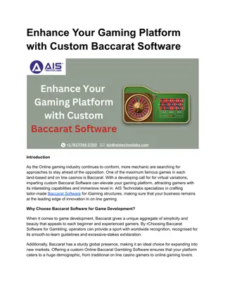 Enhance Your Gaming Platform with Custom Baccarat Software (1)