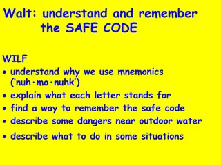 Stay Safe Near Water: Understand and Remember the SAFE CODE