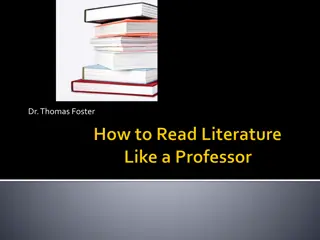 Literary Analysis Insights by Dr. Thomas Foster