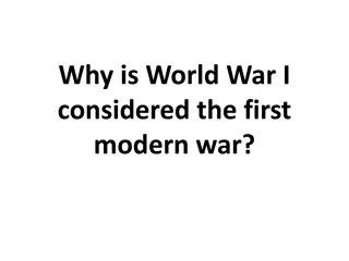 Understanding World War I as the First Modern War