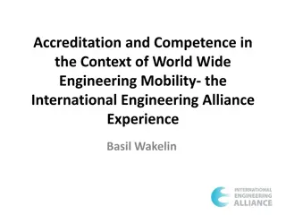 International Engineering Alliance Experience: Accreditation & Competence