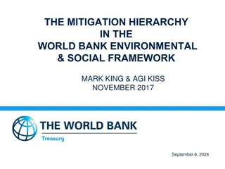 The Mitigation Hierarchy in the World Bank Environmental & Social Framework Overview