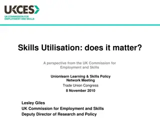 Exploring Skills Utilisation and High Performance Working in the UK Employment Landscape