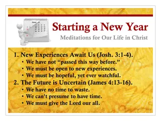 Reflections for the New Year: A Journey in Christ