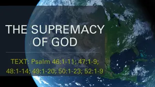 God's Supremacy and Greatness