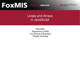 Loops and Arrays in JavaScript