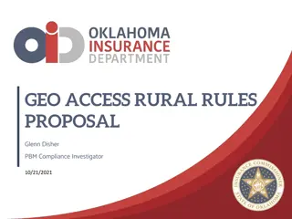 Rural Access Compliance Rules Proposal by Glenn Disher - PBM Investigator