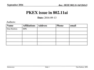 Understanding PKEX Issues in IEEE 802.11-16/1261r2