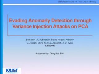 An Overview of Evading Anomaly Detection using Variance Injection Attacks on PCA